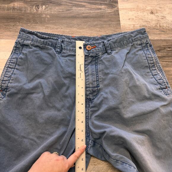 Vintage Tommy Bahama Relax Blue Mens 33 Chino Flat Front Preppy Shorts - Picture 6 of 9